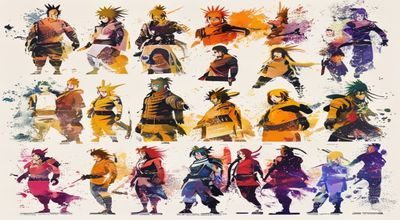 火影淫者2026年角色人气排行榜封面，多个火影角色剪影排列在排行榜背景上